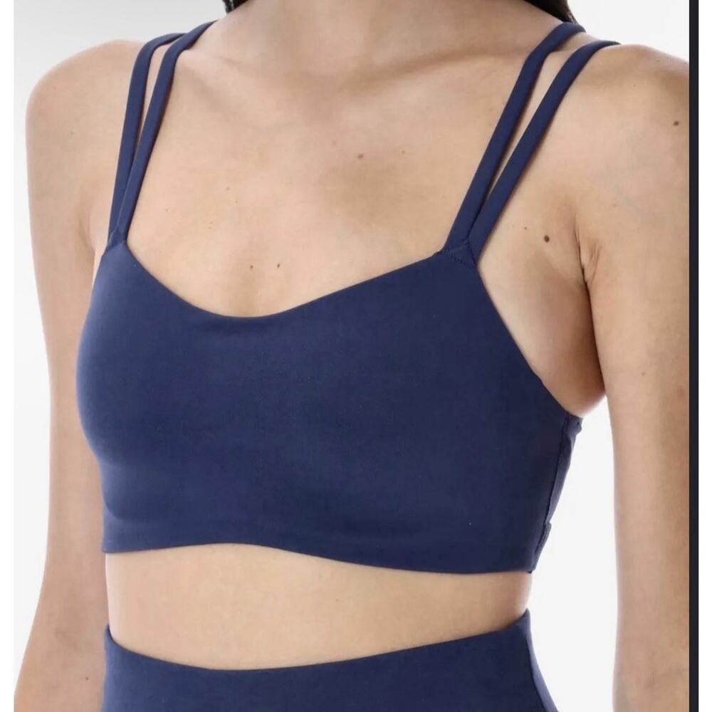 Nike Zenvy Navy Strappy Light Support Padded Sports Bra Women’s Large NWT